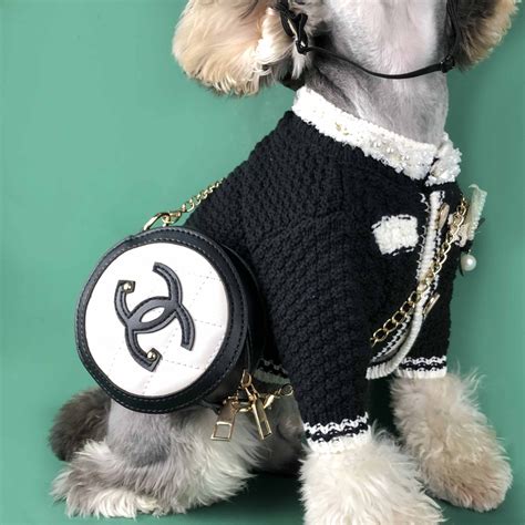 chanel dog carrier bag|Chanel dog collar for sale.